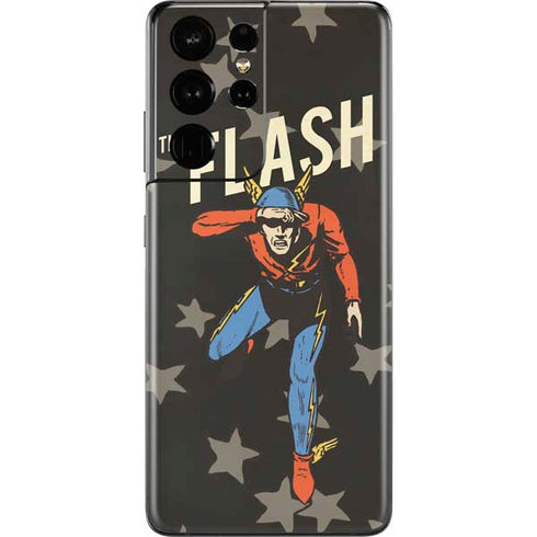 DC Comics The Flash Retro Action Pose Galaxy S21 Ultra 5G Skin